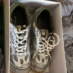 Bottega Veneta Olive and White Athletic Shoes